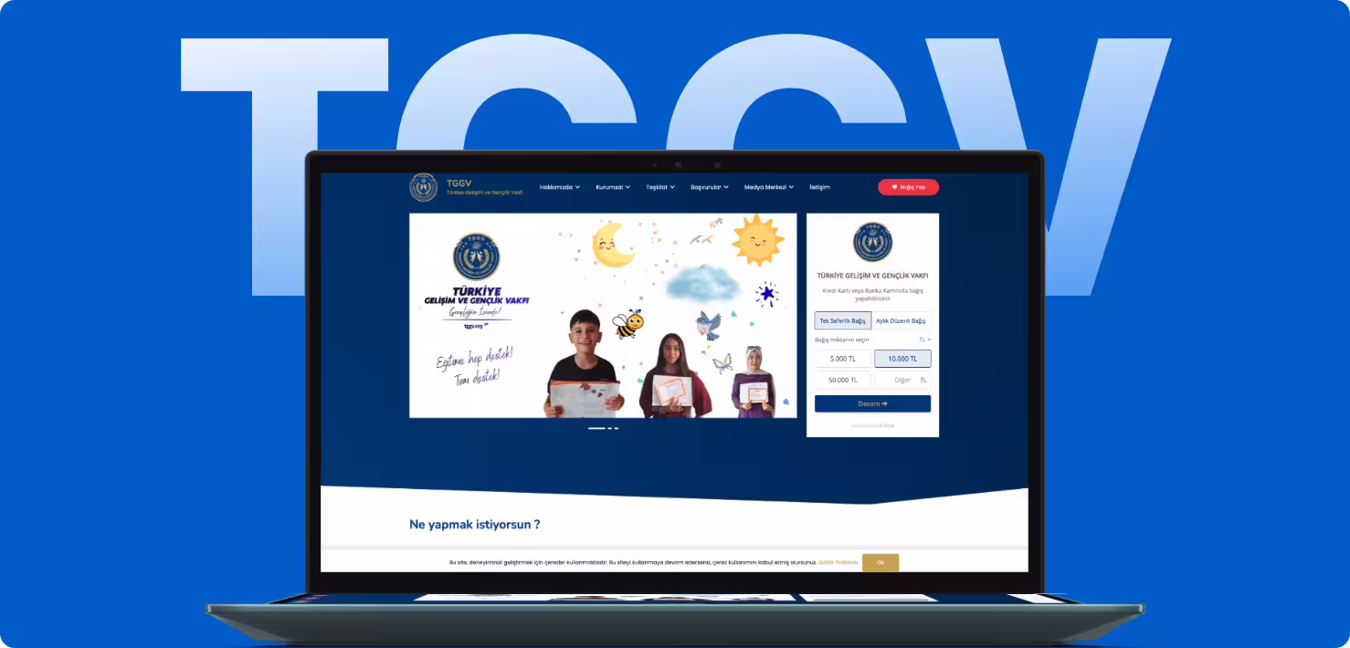 Türkiye Gelişim ve Gençlik Vakfı (TGGV) website project preview